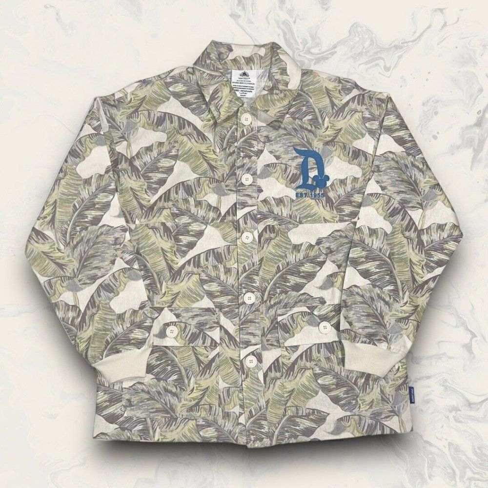Disney Shirt Jersey Disneyland Resort Tropical Leaf Puff Print Mens Size Small